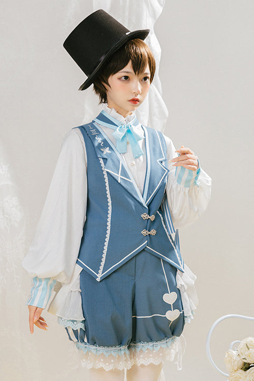 Alice Detective Retro Genuine Blue Ouji Lolita Shorts