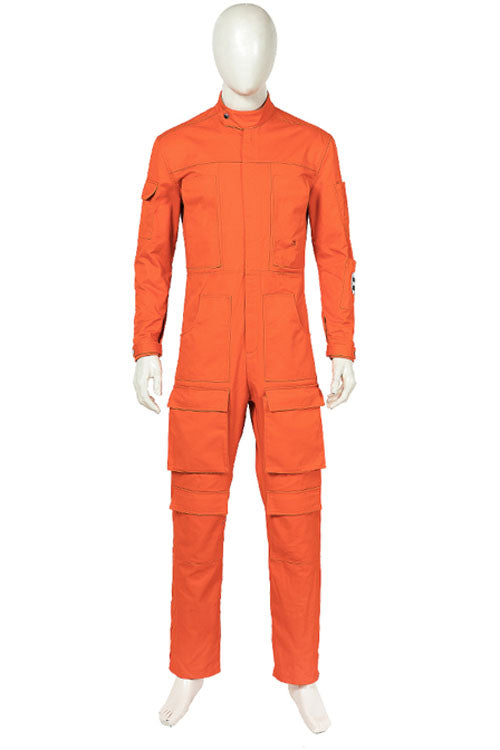 Star Wars Squadrons Fighter Flight Suit Orange Halloween Cosplay Costume Full Set