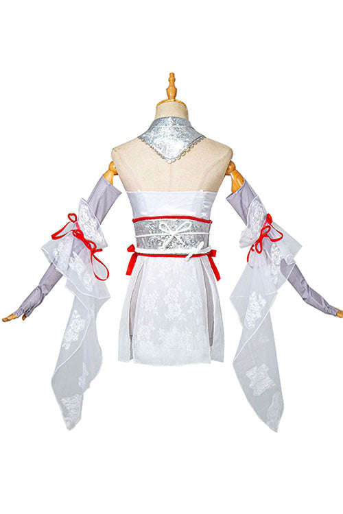 Naraka Bladepoint Tsuchimikado Kurumi White Dress Game Halloween Cosplay Costume Full Set