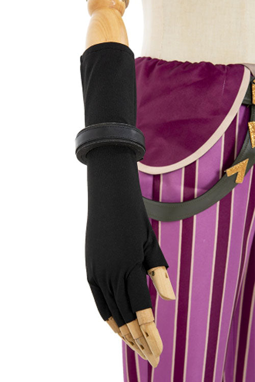 Anime Arcane League Of Legends Jinx Runaway Loli Composite Leather Corset Design Black/Purple Halloween Cosplay Costume Full Set