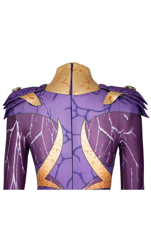 Titans Season 3 Starfire Koriand'r Purple Battle Suit Halloween Cosplay Costume Full Set