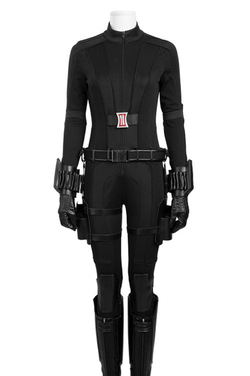 シビル・ウォー キャプテン・アメリカ ブラック・ウィドウ コスプレ衣装 ブラック ボディスーツ