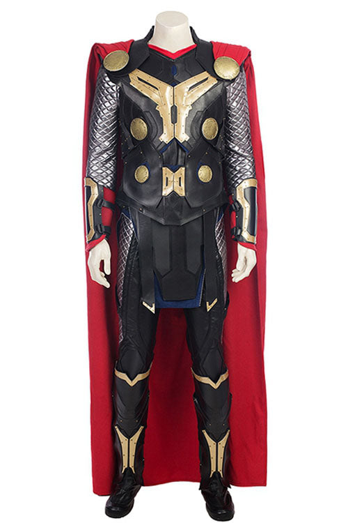 Thor The Dark World Thor Odinson Black/Red Halloween Cosplay Costume Blue/Silver Bottoming Top