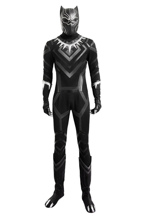 Captain America Civil War Black Panther Halloween Cosplay Costume Full Set