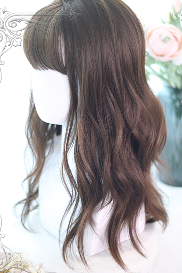 Brown Big Wavy Long Curly Hair Classic Lolita Wigs