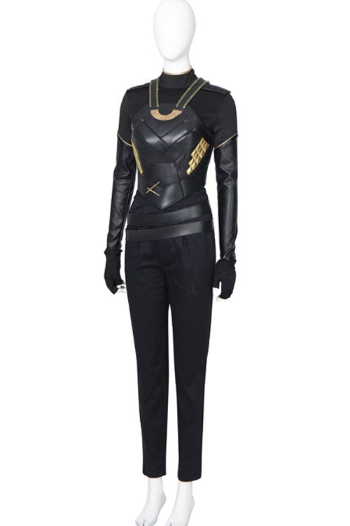 TV Drama Loki Female Loki Sylvie Lushton Halloween Upgraded Version Cloak Cosplay Costume Black Vest Armor