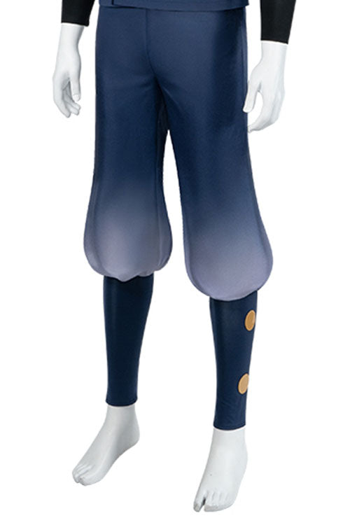 Game Pokemon Legends Arceus Rei Halloween Cosplay Costume Blue Pants And Leg Wrappings