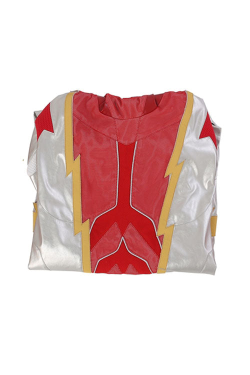 The Flash Season 7 Impulse Bart Allen Halloween Cosplay Costume Red/Silver Bodysuit