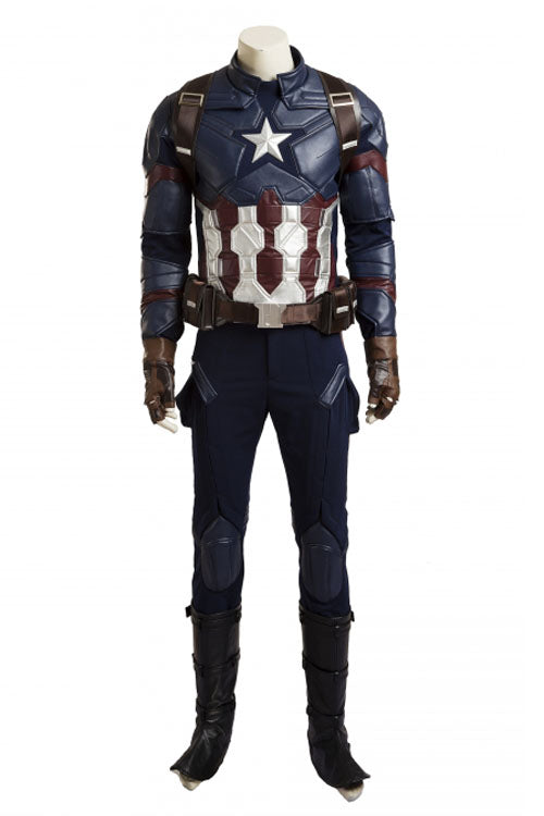 Captain America Civil War Captain America Cosplay Costume Upgraded Version Blue Vest