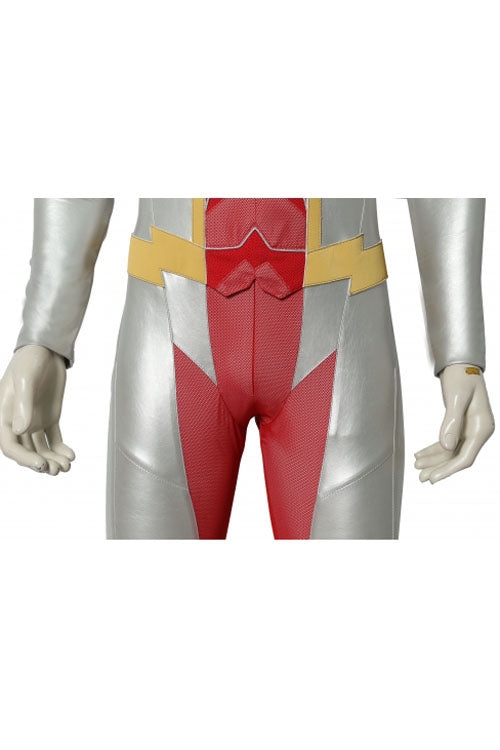 The Flash Season 7 Impulse Bart Allen Red/Silver Halloween Cosplay Costume Full Set