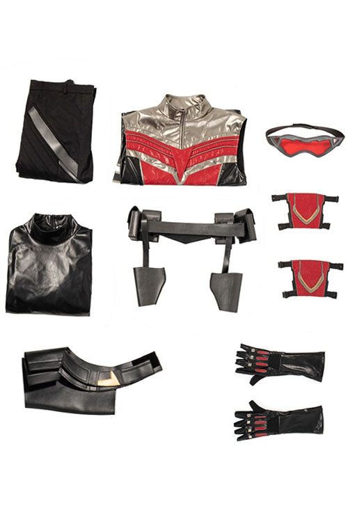The Falcon And The Winter Soldier Falcon Sam Wilson Black/Red Battle Suit Halloween Cosplay Costume Full Set