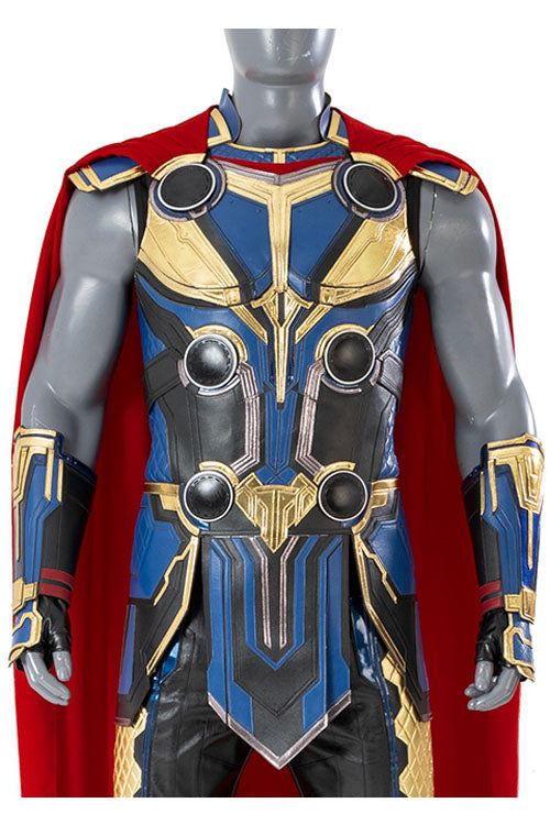 Thor Love And Thunder Thor Odinson Battle Suit Blue Version Halloween Cosplay Costume Outer Vest