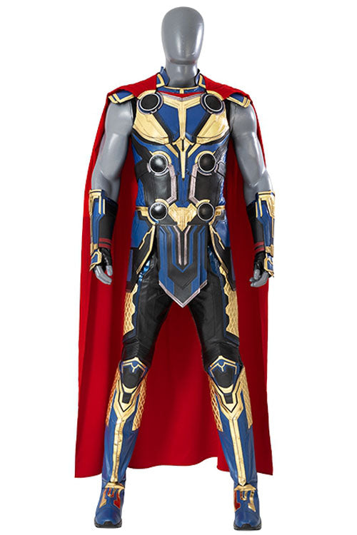 Thor Love And Thunder Thor Odinson Battle Suit Blue Version Halloween Cosplay Costume Black Trousers