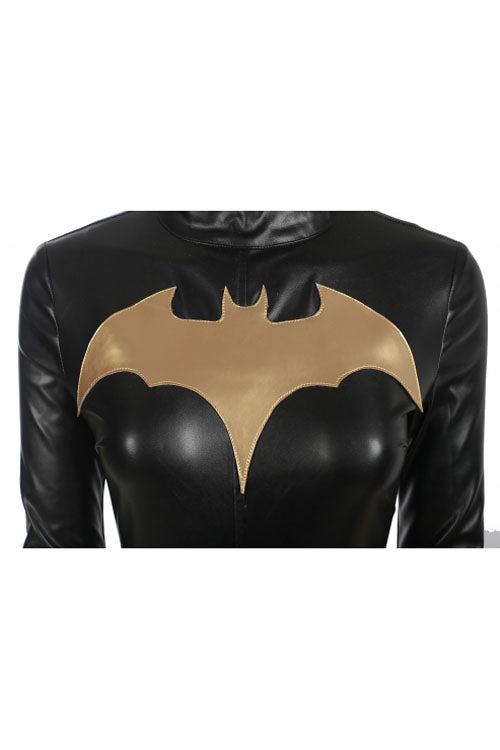 Comics Batgirl Halloween Cosplay Costume Black/Yellow Bodysuit And Waistband