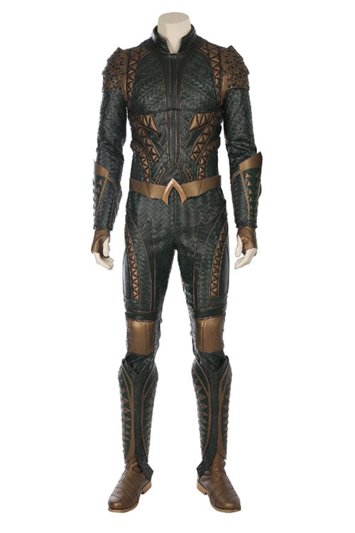 Justice League Aquaman Arthur Curry Battle Suit Halloween Cosplay Costume Full Set