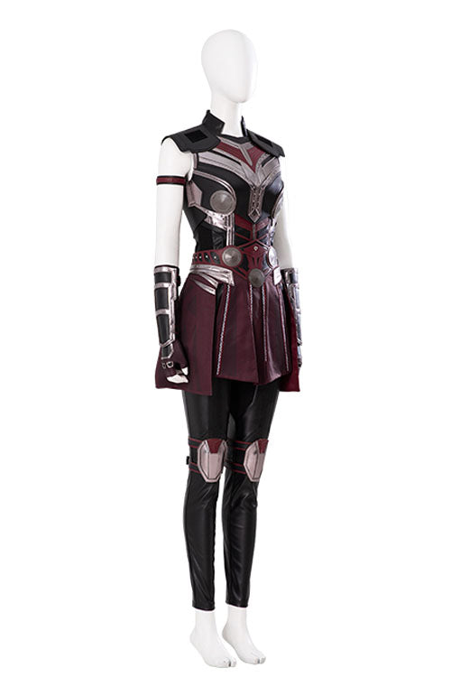 Movie Thor Love And Thunder Female Jane Foster Red Battle Suit Halloween Cosplay Costume Full Set