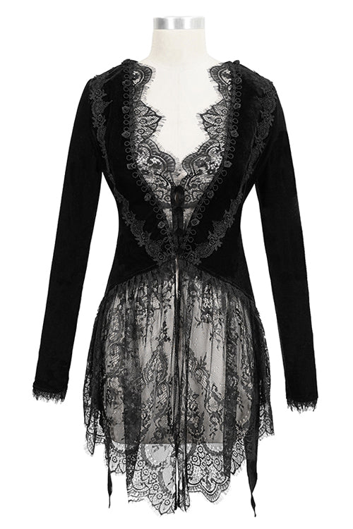 Black Knitted Mini Womens Jacket Dress