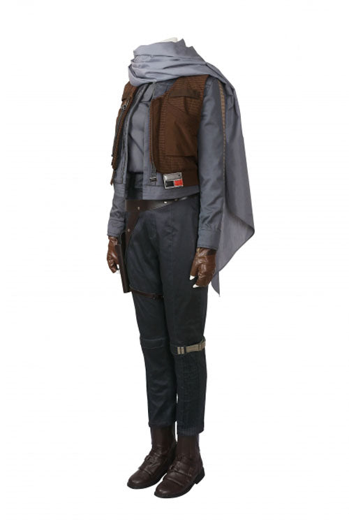 Rogue One A Star Wars Story Jyn Erso Gray Halloween Cosplay Costume Full Set