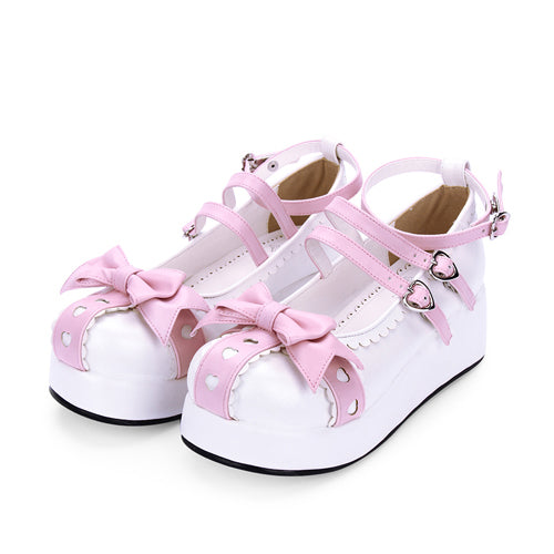 Round toe Lace Bowknot Sweet Lolita Shoes