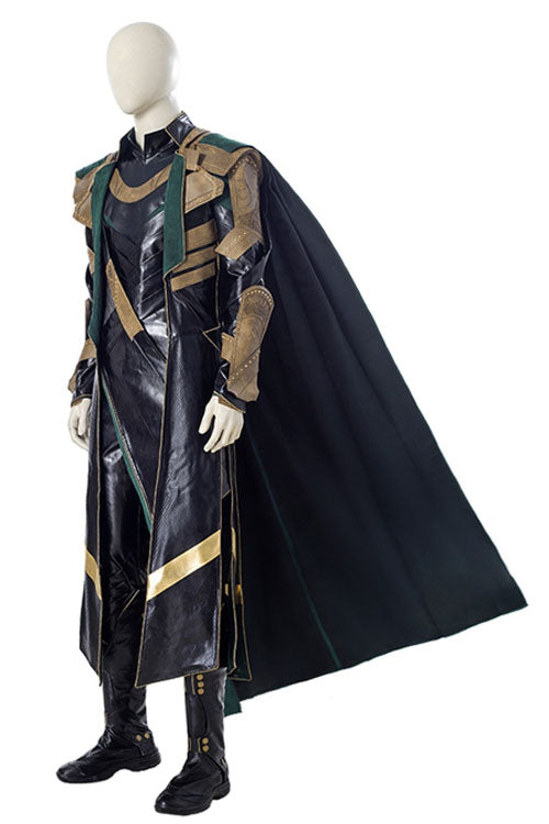 Loki Armor Season 1 Suit Halloween Cosplay Costume Green Cloak
