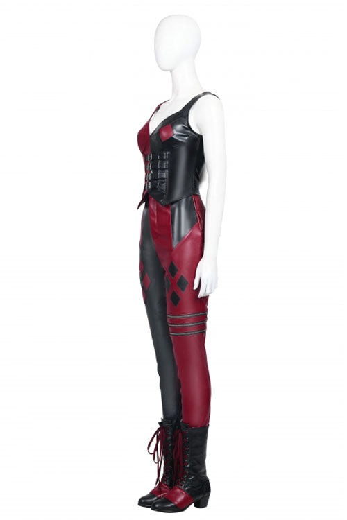 The Suicide Squad Harley Quinn Red/Black Halloween Cosplay Costume Full Set