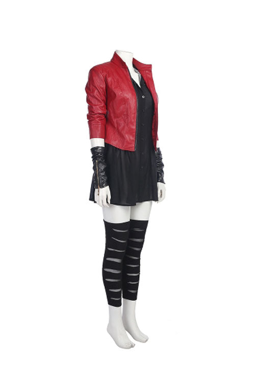 Avengers 2 Scarlet Witch Red Short Jacket Cosplay Costume Full Set