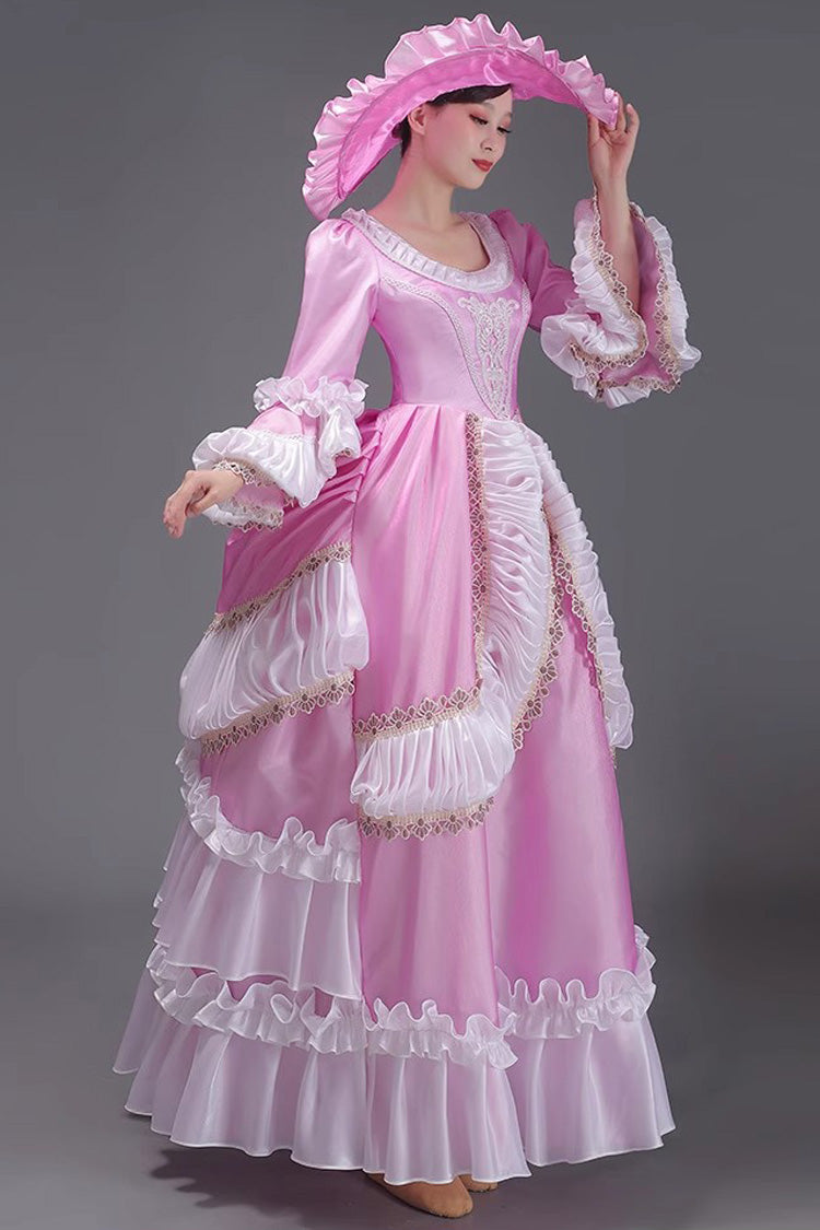 European Style Long Sleeves Multi layer Ruffle Classic Elegant Princess Victorian Dress 3 Colors LolitaInside