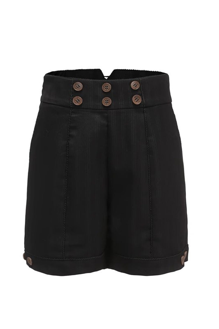 Schwarze Retro Elegante Hübsche Neutrale Prince Gothic Ouji Lolita Shorts