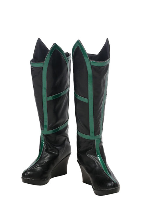 Thor Ragnarok Death Goddess Hela Style B Halloween Cosplay Costume Accessories Black/Green Boots