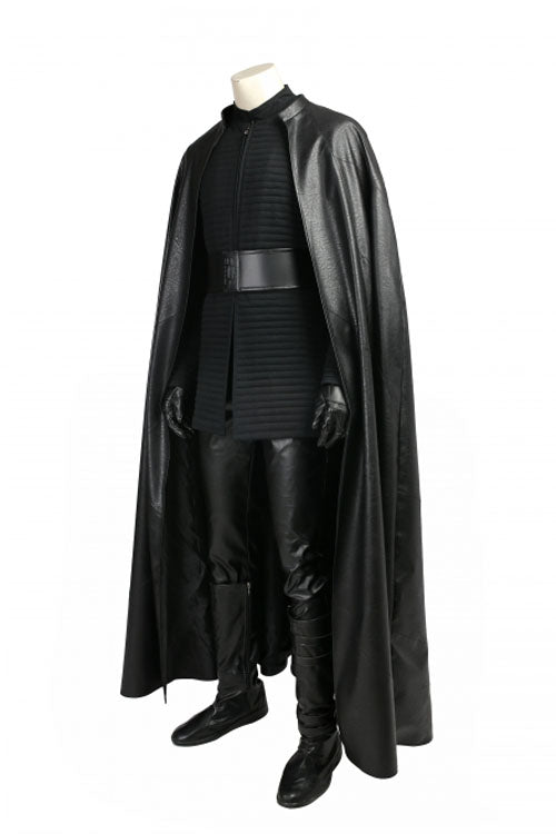 Star Wars The Last Jedi Kylo Ren Black Cloak Halloween Cosplay Costume Full Set
