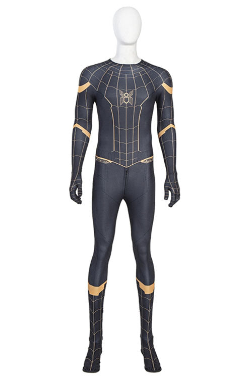 Spider-Man No Way Home Spider-Man Black Battle Suit Halloween Cosplay Costume Full Set