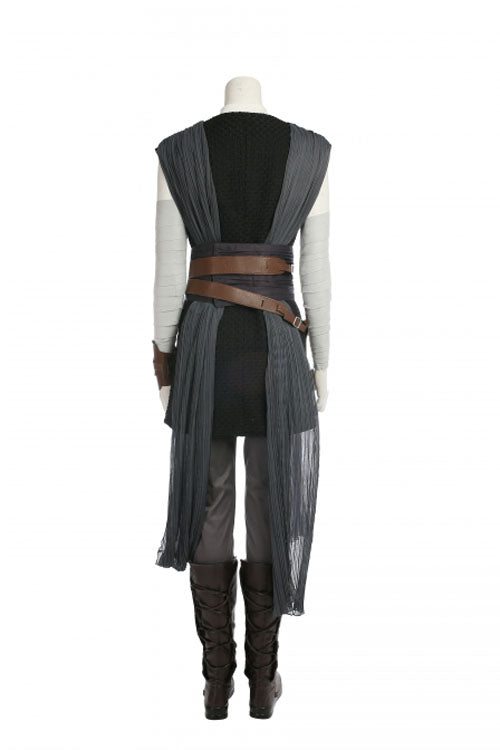 Star Wars The Last Jedi Rey Skywalker Black Vest Halloween Cosplay Costume Full Set