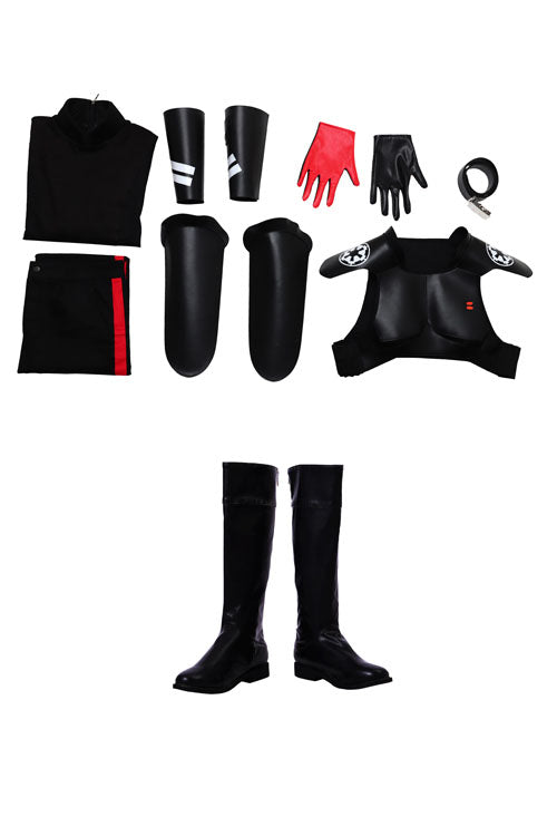 Star Wars Jedi Fallen Order Inquisitor Cal Kestis Black Battle Suit Halloween Cosplay Costume Full Set