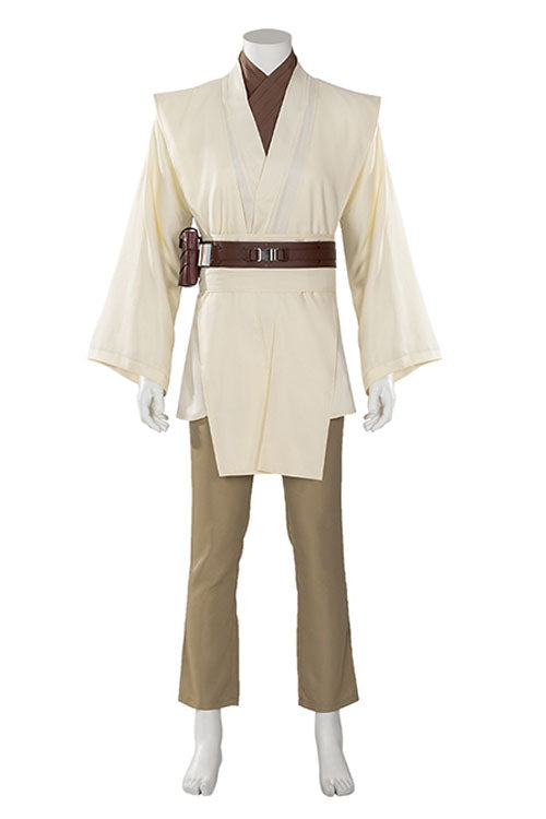 Star Wars Obi-Wan Kenobi Beige Suit Affordable Edition Halloween Cosplay Costume Full Set