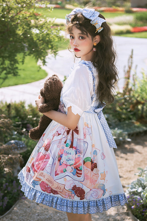 Candy Jar Print Ruffled Sweet Lolita JSK Dress
