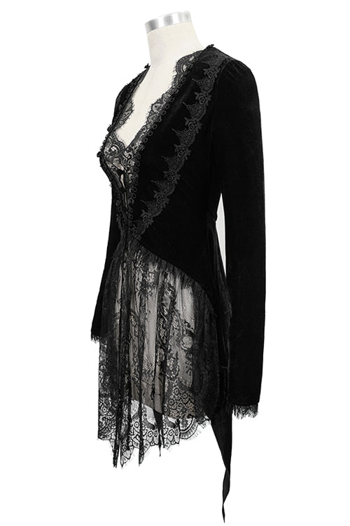 Black Knitted Mini Womens Jacket Dress