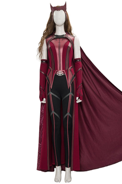 Wanda Vision Wanda Django Maximoff Scarlet Witch Battle Suit Halloween Cosplay Costume Second Version Full Set