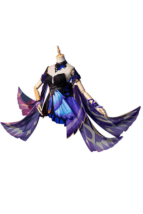 Genshin Impact Keqing Skin Opulent Splendor Outfit Game Multi-Color Halloween Cosplay Costume Full Set