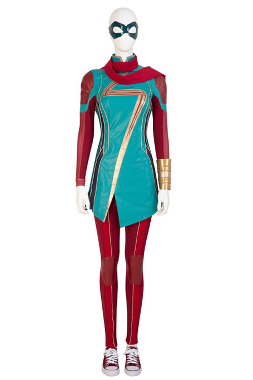 TV Drama Ms. Marvel Kamala Khan Halloween Cosplay Costume Full Set