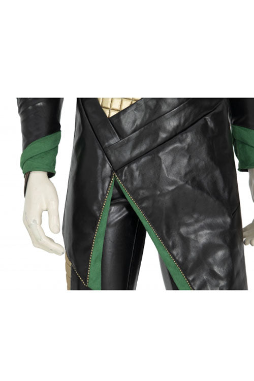 TV Drama Loki Armor Battle Suit Upgrade Version Halloween Cosplay Costume Black Top