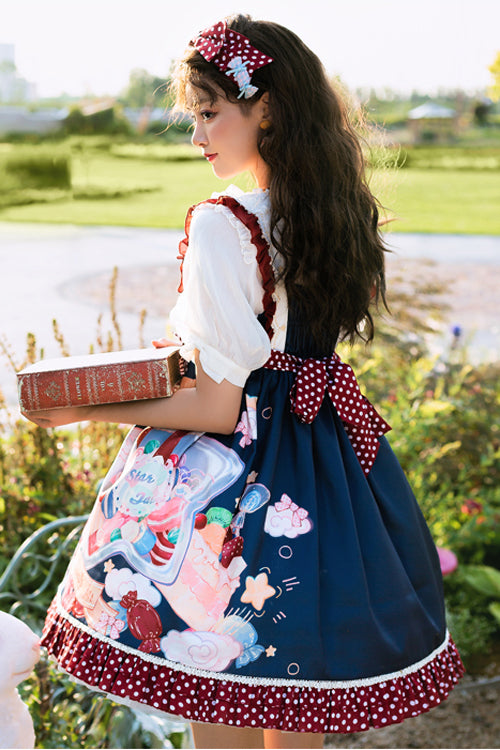 Candy Jar Print Ruffled Sweet Lolita JSK Dress