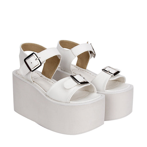 Black And White Platform Sweet Lolita Sandals