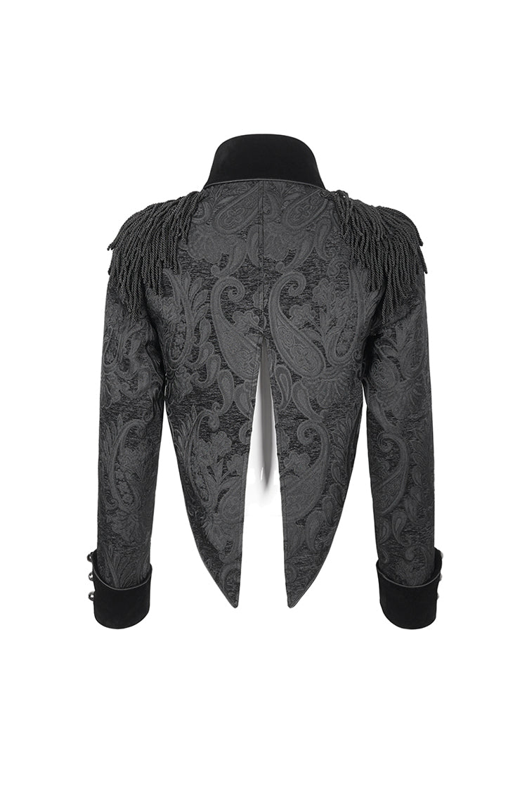 Black Tassels Swallow Tailed Men's Gothic Jacket