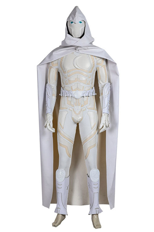 Marvel Comics Werewolf By Night Moon Knight Marc Spector White Battle Suit Halloween Cosplay Costume Full Set