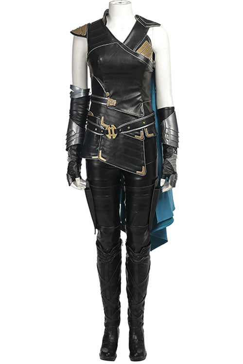 Thor Ragnarok Valkyrie Black Battle Suit Halloween Cosplay Costume Accessories Belt And Scabbards