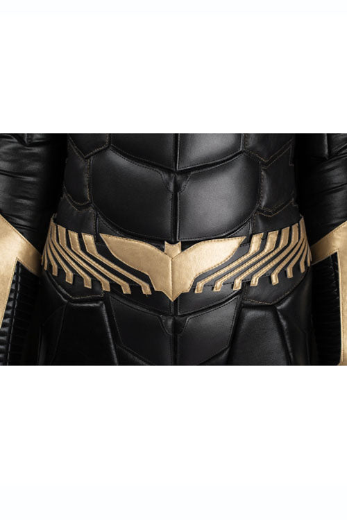 Game Batman Arkham Knight Batgirl Halloween Black/Golden Cosplay Costume Full Set