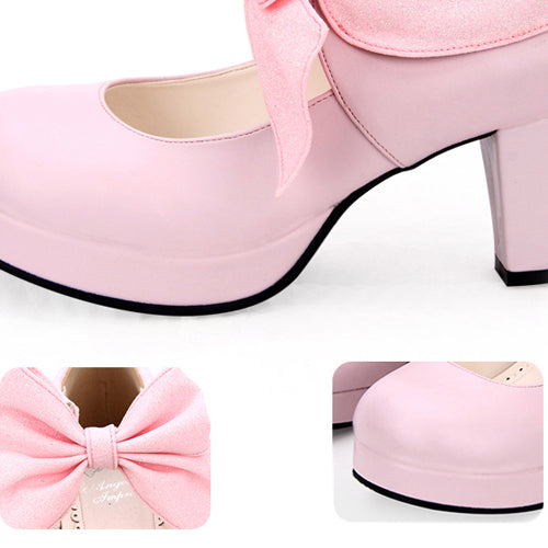 Round toe Big Bowknot Sweet Lolita Shoes