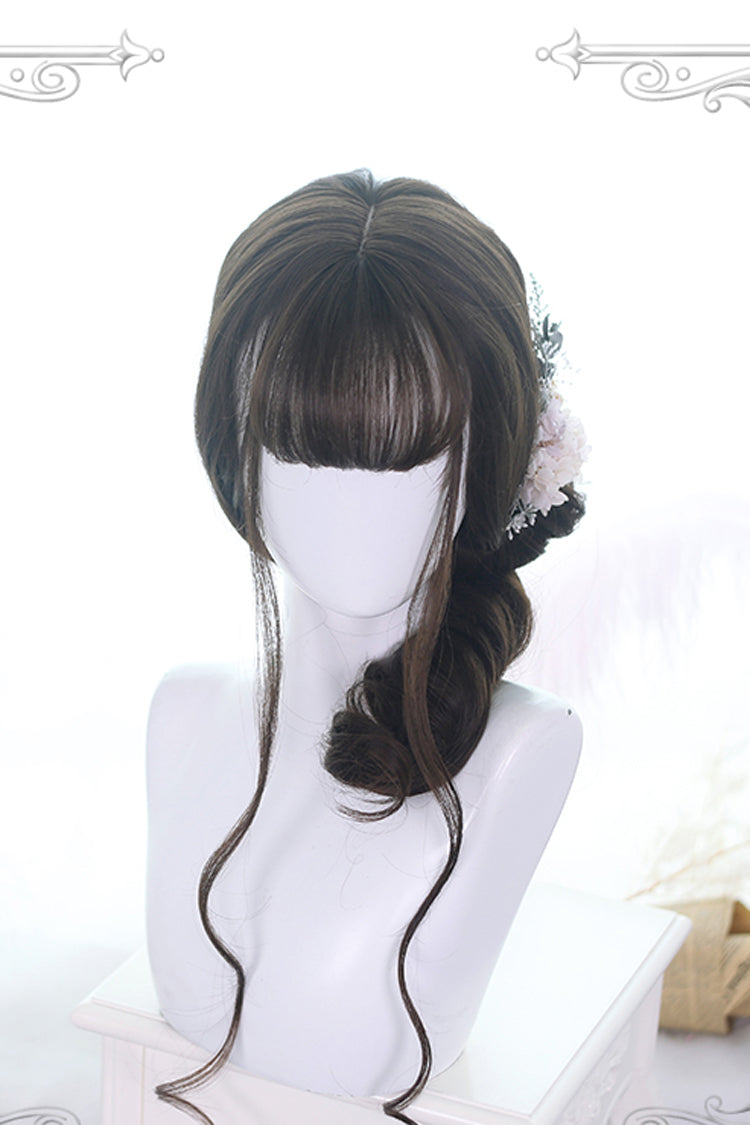 Brown Sylvia Long Curly Classic Lolita Wigs