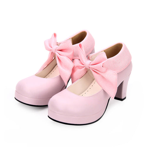 Round toe Big Bowknot Sweet Lolita Shoes