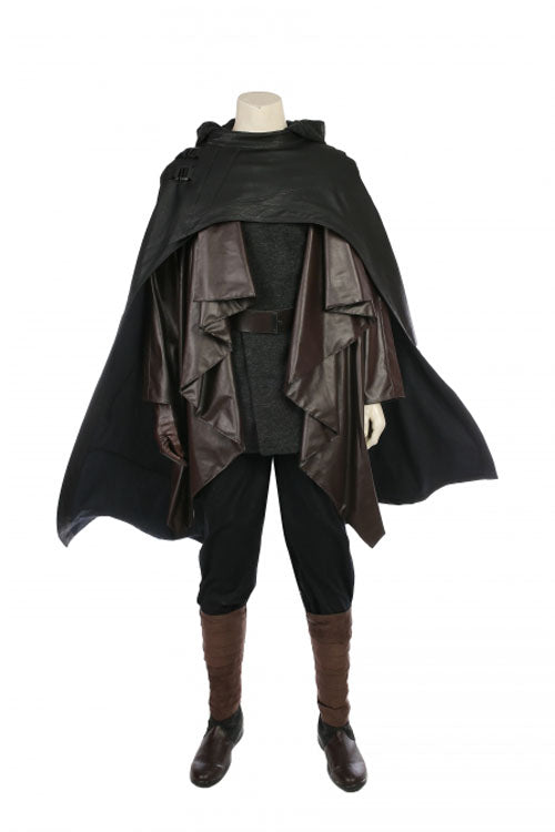 Star Wars The Last Jedi Luke Skywalker Black Cloak Halloween Cosplay Costume Full Set